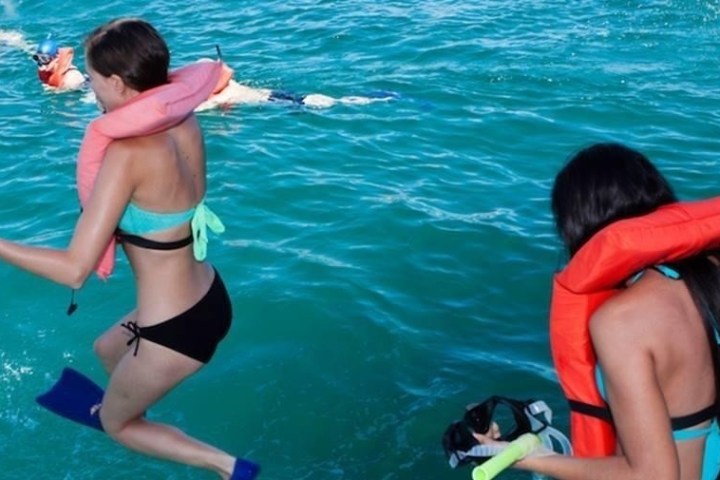 a girl in a pool of water