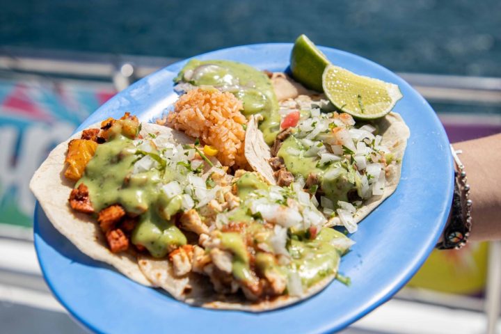 a plate of food on a table