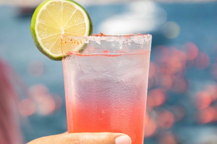 a close up of a beverage