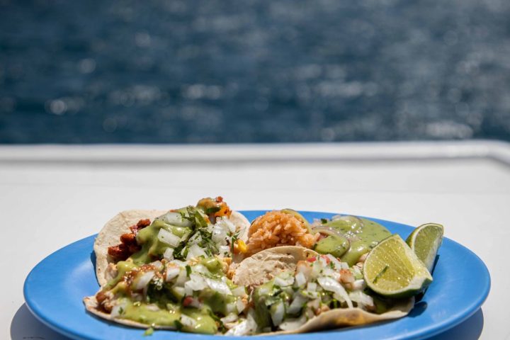 a plate of food on a table